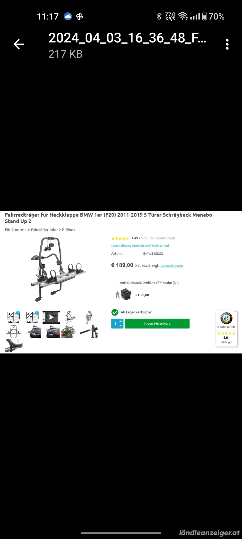 Heck- Fahrradträger