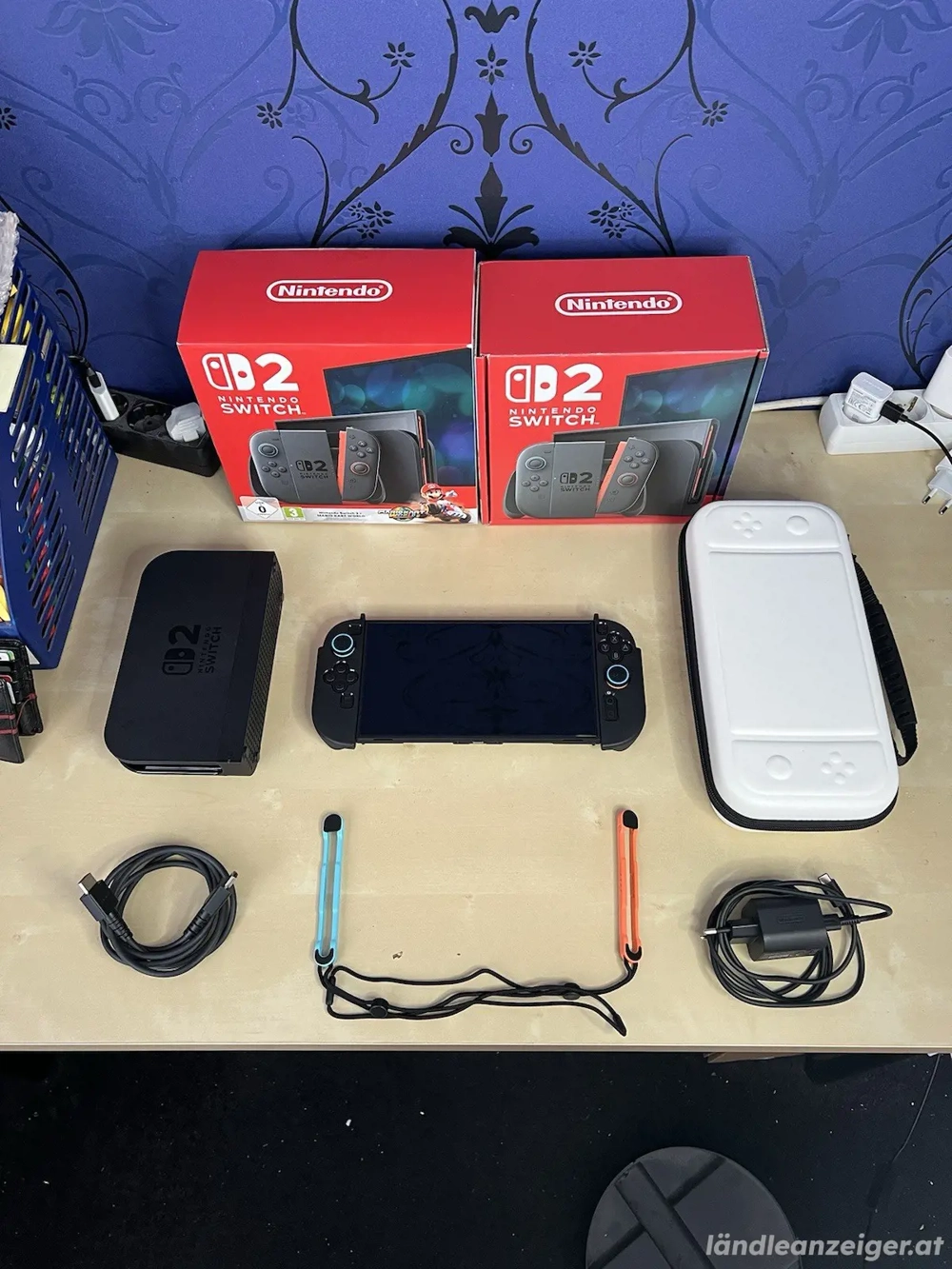 Nintendo Switch 2 OVP neuwertig-Case+ExtraGrips