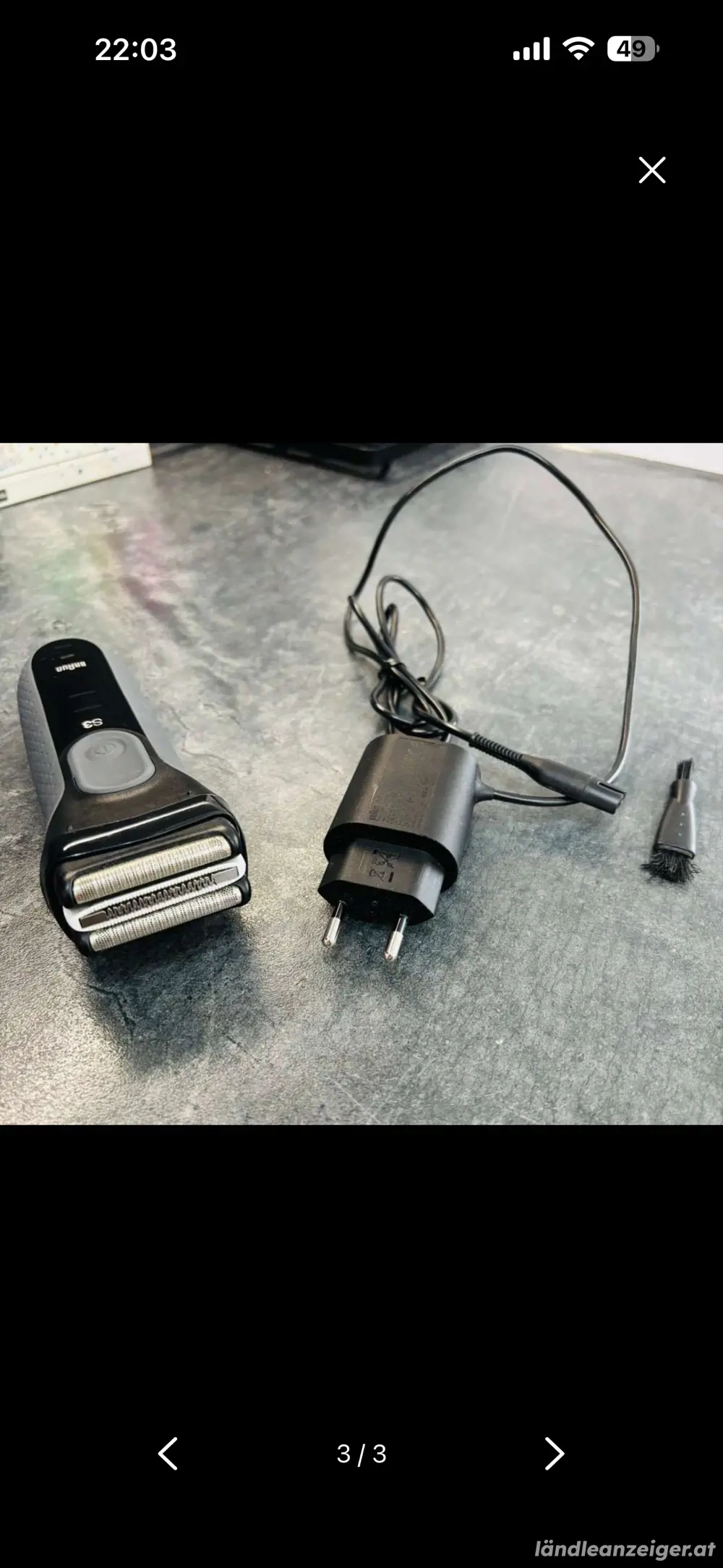 Braun Series 3 3000s 3-3000sb Folienrasierer Schwarz