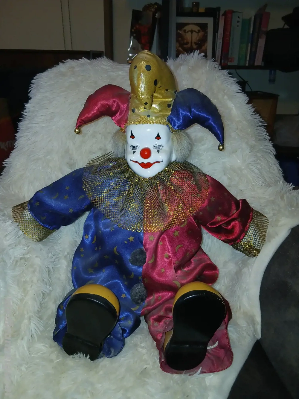 Harlekin Porzellan Kopf, Händen u. Schuhen 