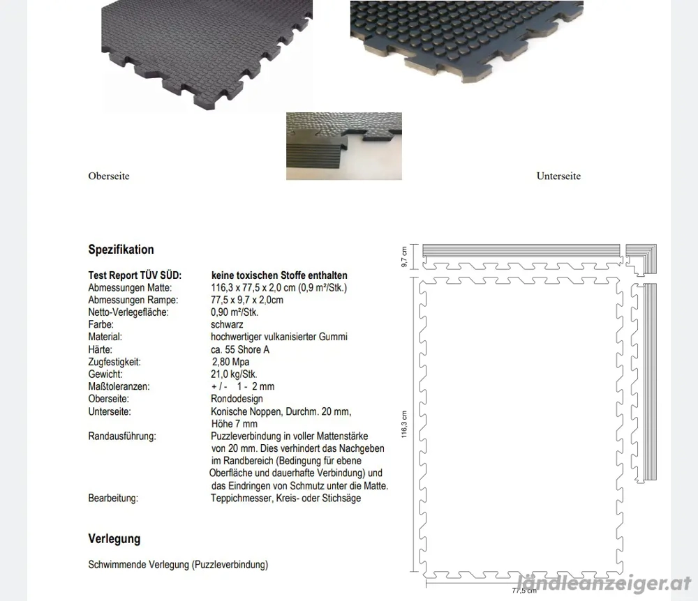 Boxenmatten   Stallmatten ca. 17m2