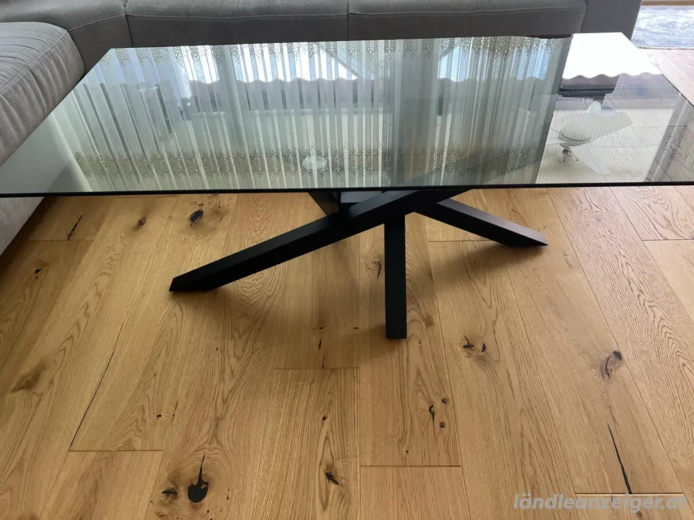 Xora COUCHTISCH in Metall, Glas 120 60 45 cm
