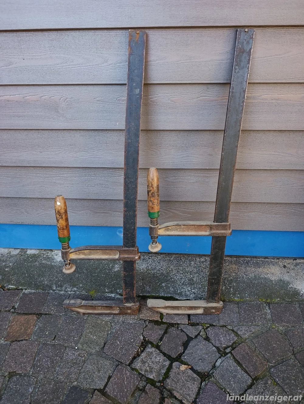 Tischlerwerkzeug - alte massive Zwingen 70 cm