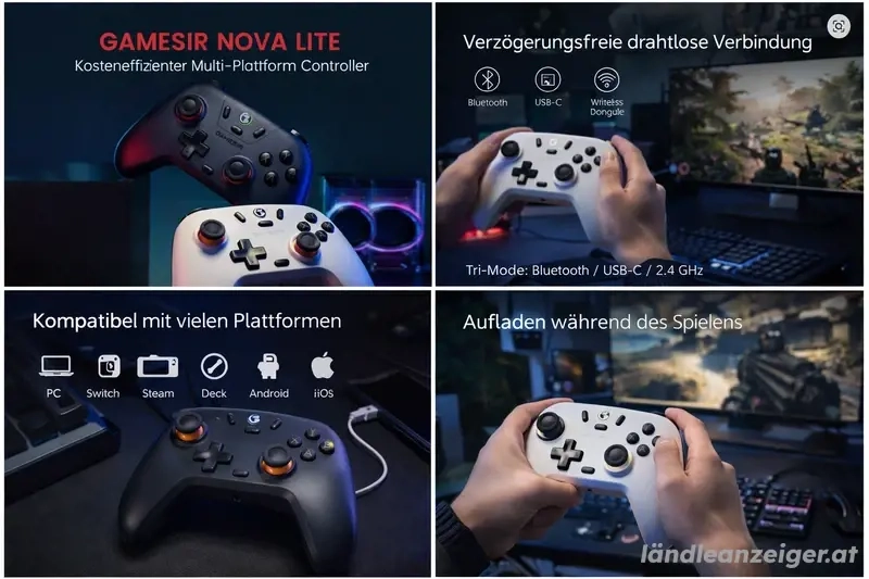 Universeller Wireless Controller | GameSir Nova Lite | Ladefunktion