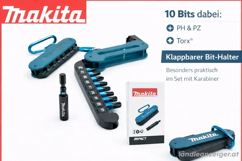 NEU: Makita E-15849 Impact Black Bit-Set   10-teilig mit Magnethülse & Karabiner