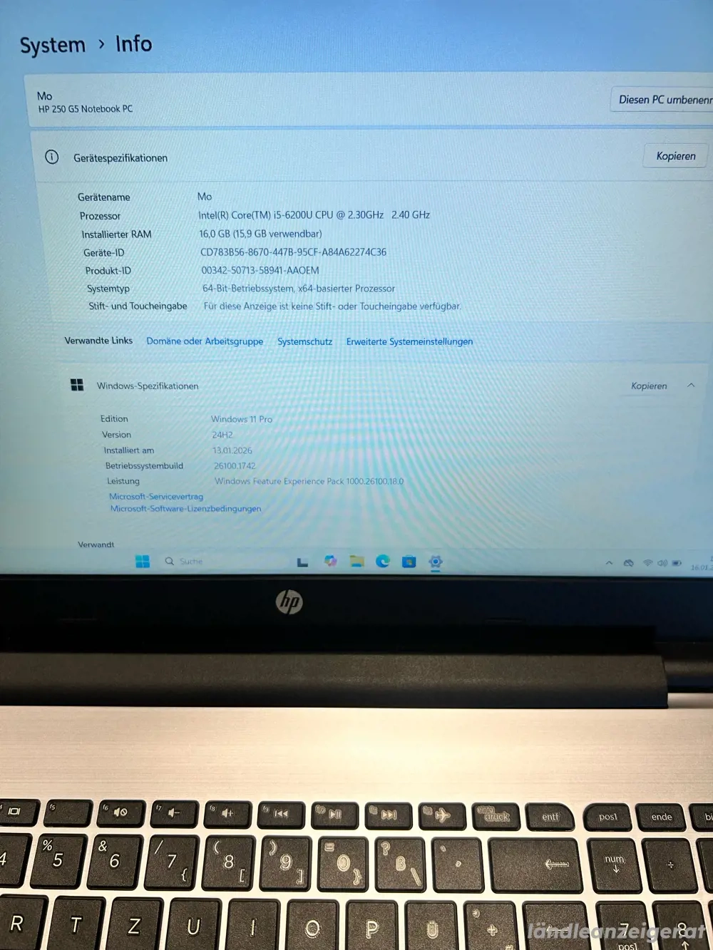 HP 250 G5 Notebook 