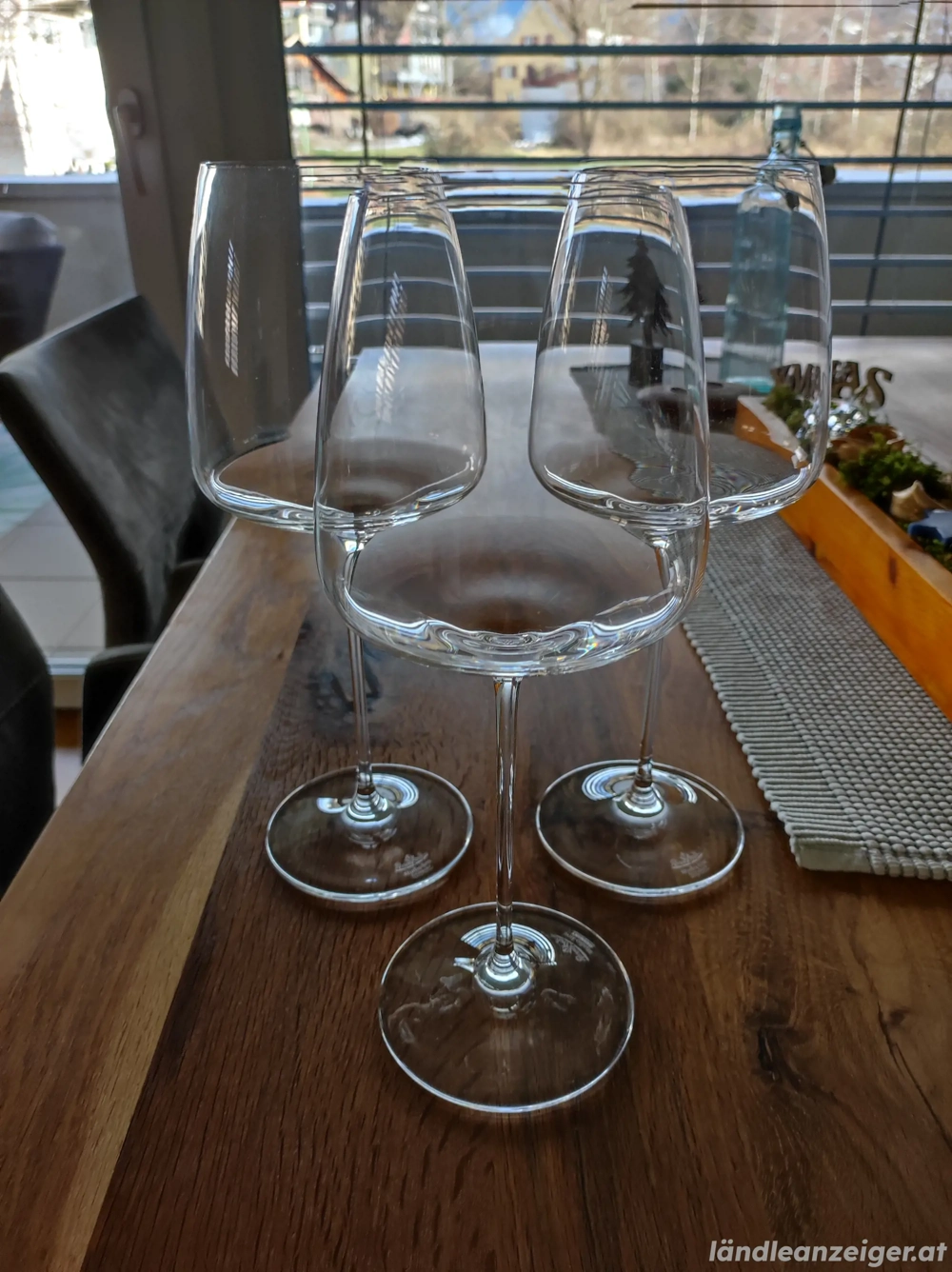 3 Rosenthal Rotweingläser 