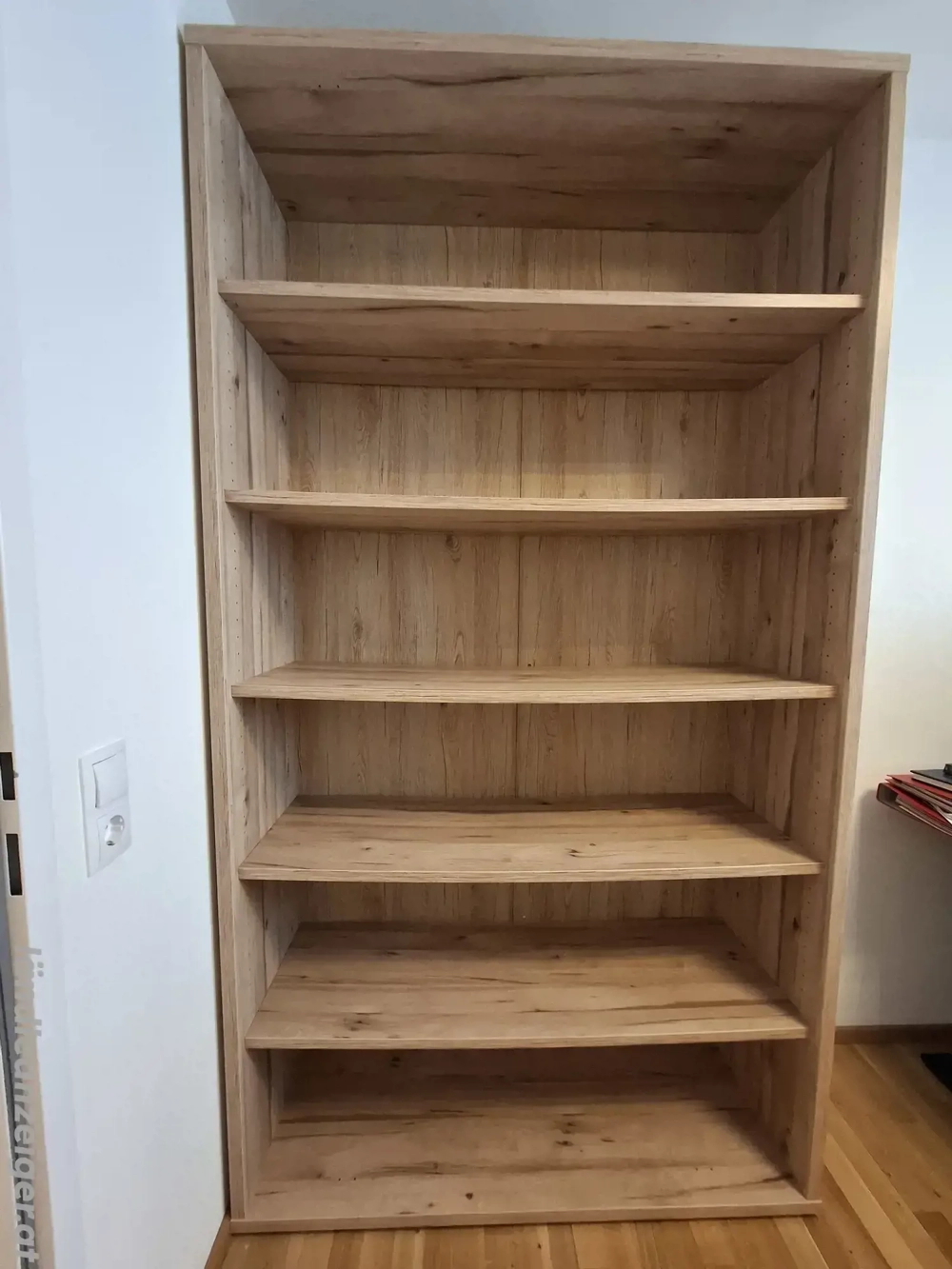 Großes Holzregal in Holzoptik 219 x 120 cm Bücherregal Standregal