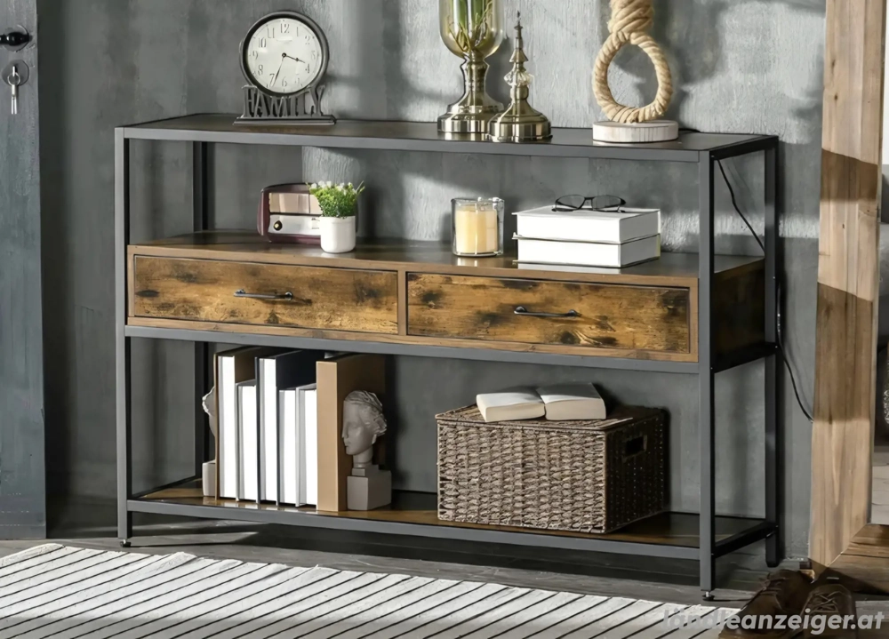 Regal Konsolentisch mit 2 Schubladen 