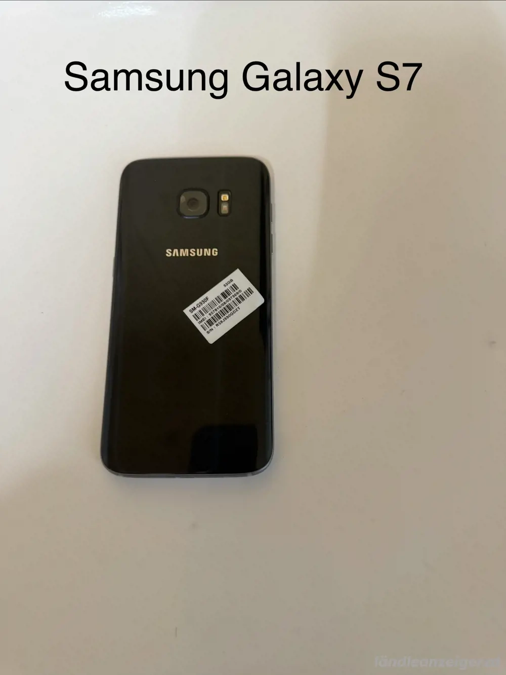 Samsung Galaxy S7schwarz,  Frei Alle sim Karte. USB Kabel. Hülle  Panzerfolie   50 