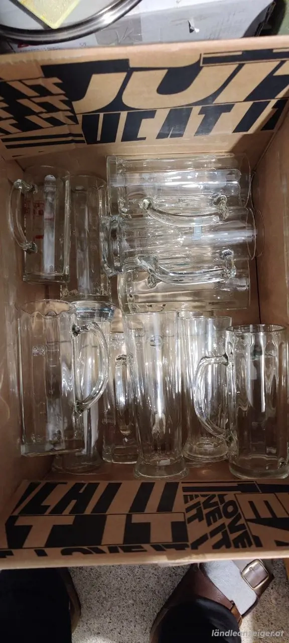 Verschenke Gläser, Tassen, Teller etc.