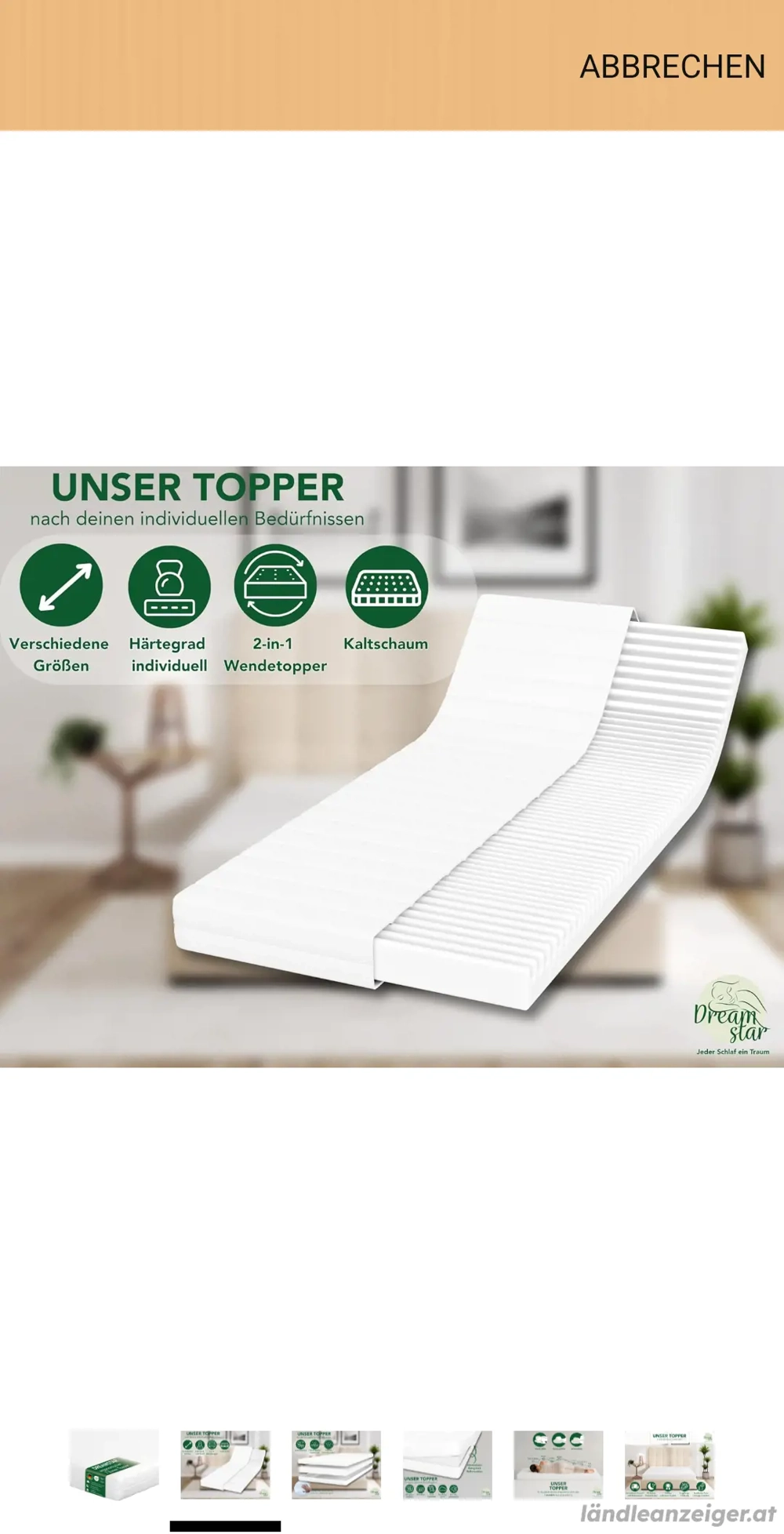 Matratzentopper mit Kaltschaumkern