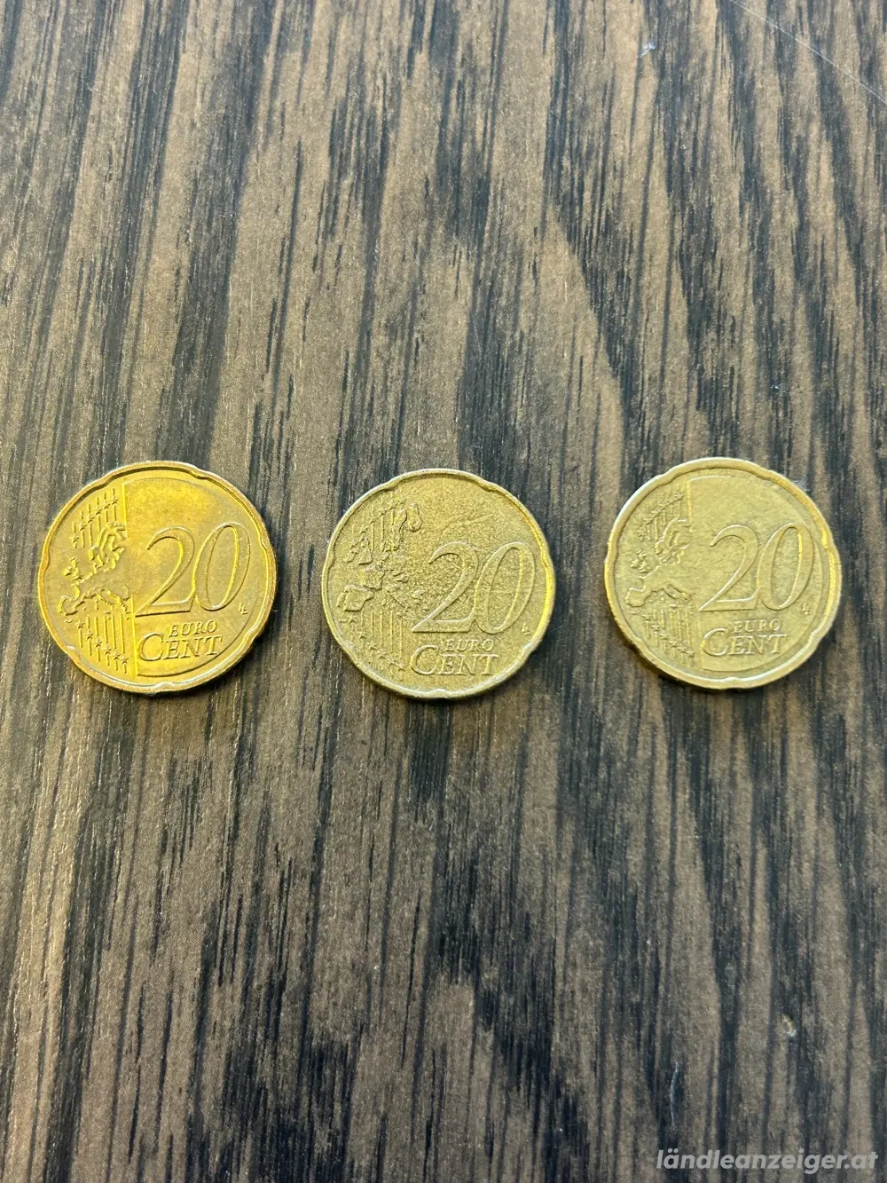 20 Cent Umlaufmünzen, 3 Stück