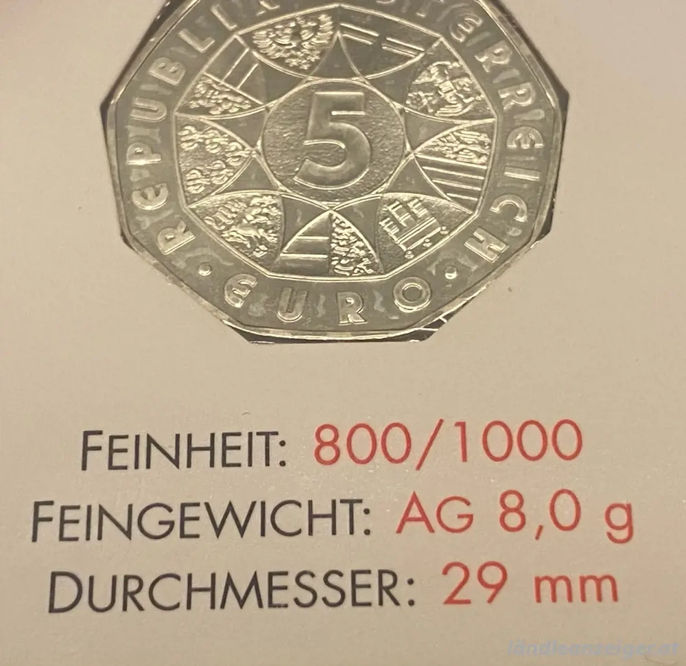 5 Stk Silbermünzen Österreich 2