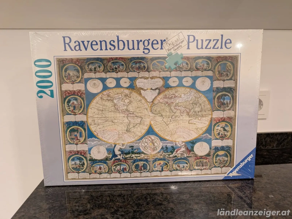Ravensburger Puzzle  Historische Karte    2000 Teile   neu & originalverpackt