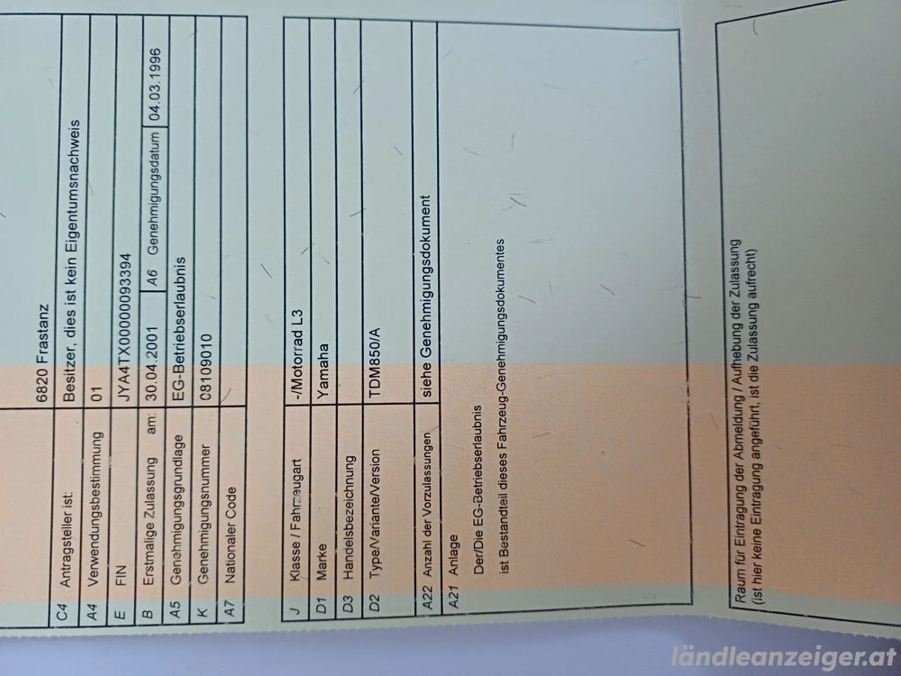 Yamaha TDM Service gepflegt