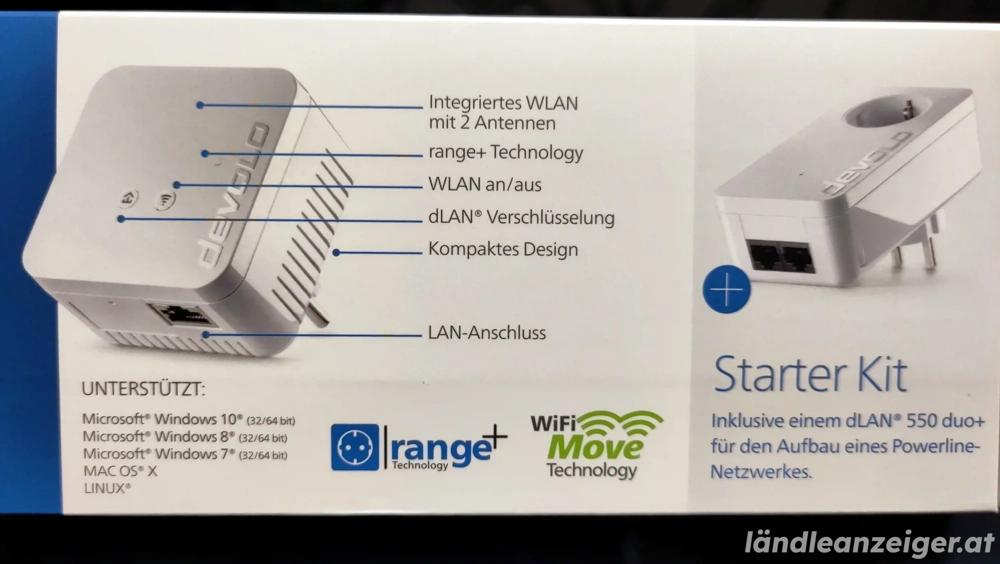 WLAN und LAN überall, 2x Powerline Adapter - Starter Kit, einstecken und verbinden