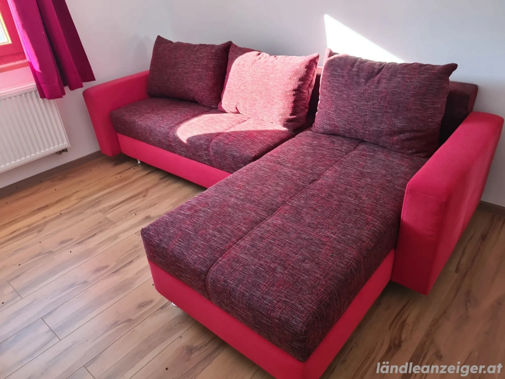 Couch rot, ausziehbar