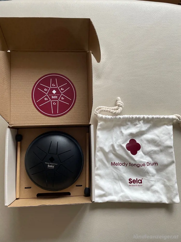Sela Melody Tongue Drum   entspannender Klang, inkl. Schlägel