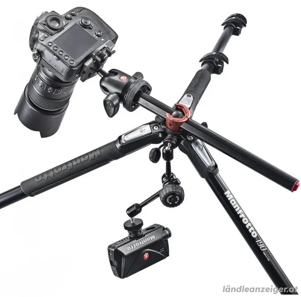 Manfrotto MK190XPRO4-BH 190 Aluminium Stativ mit 4 Segmenten