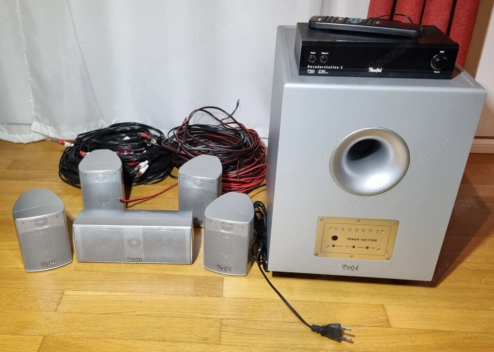 Teufel 5.1 Soundsystem Concept E Magnum Power Edition + Teufel Decoderstation 5 + diverse Kabel