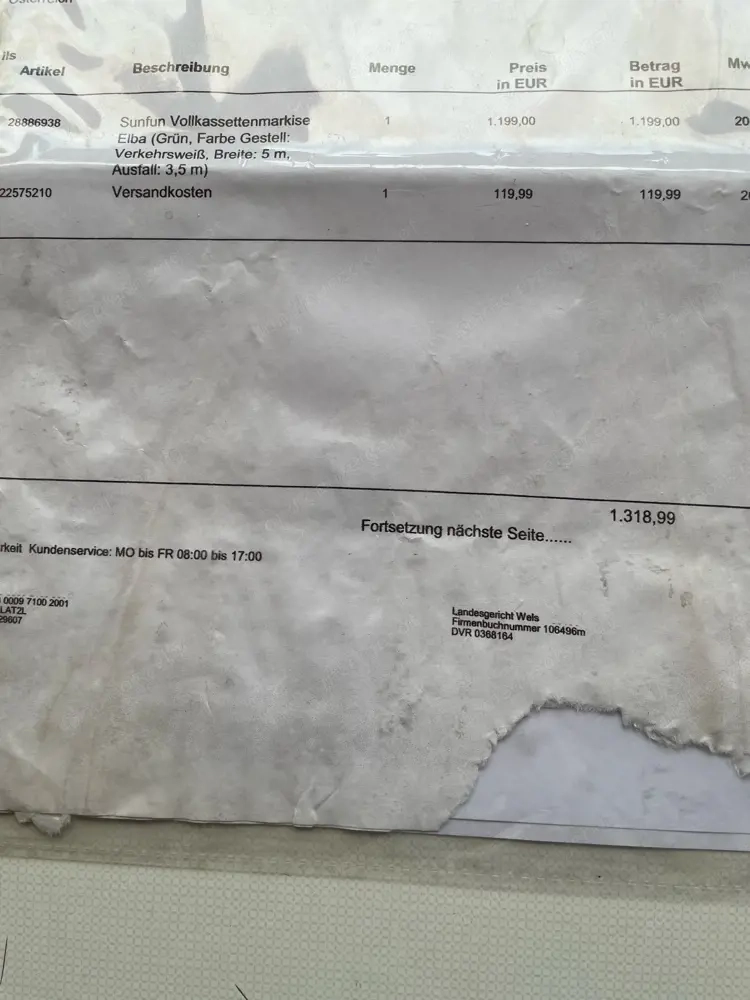 Vollkassettenmarkise