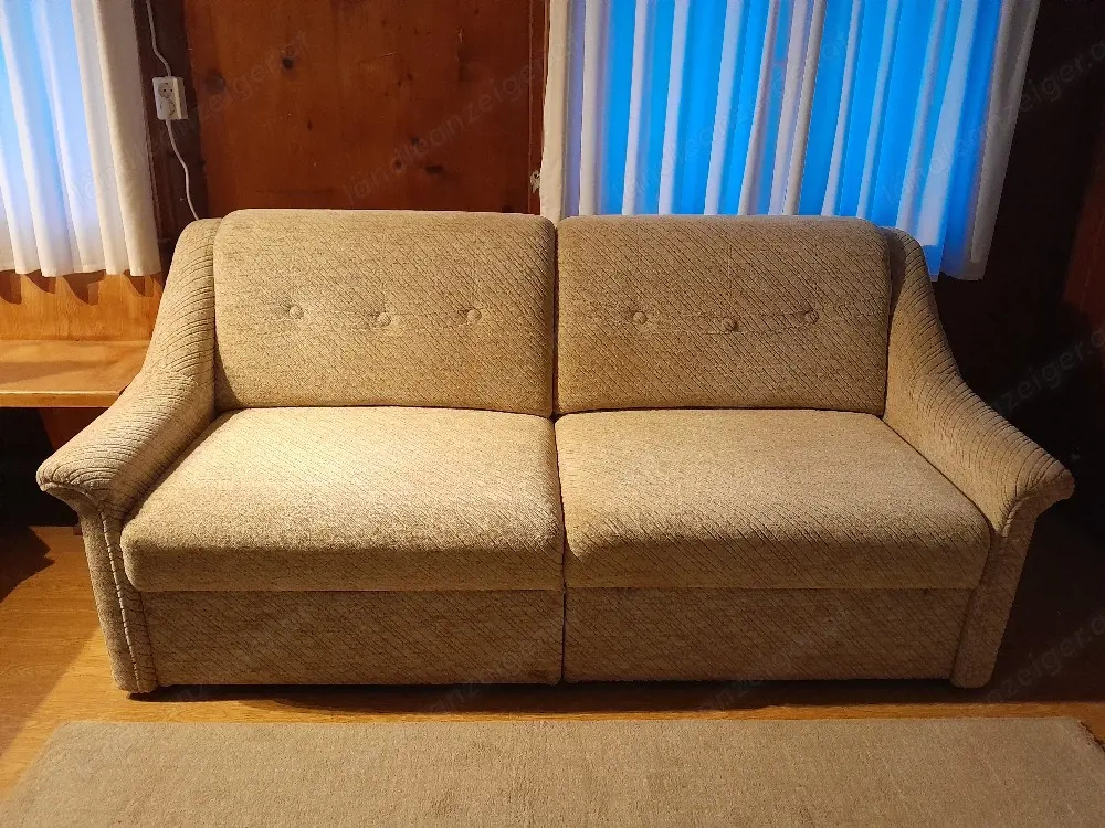 Sofa mit Bettfunktion + Sessel