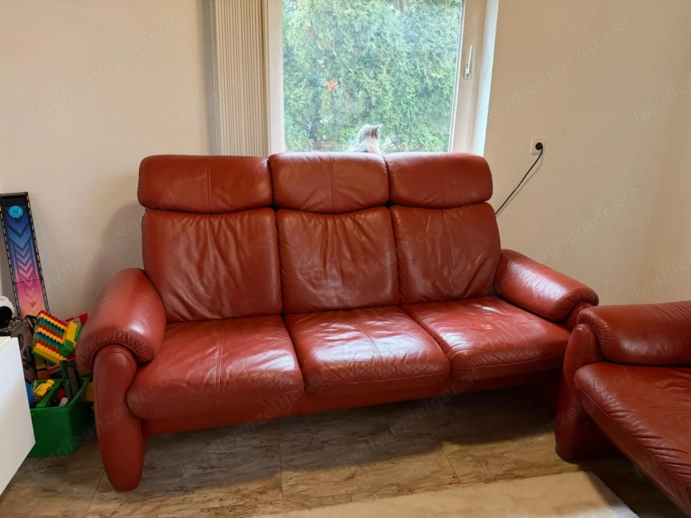 Echtleder Sofa Set