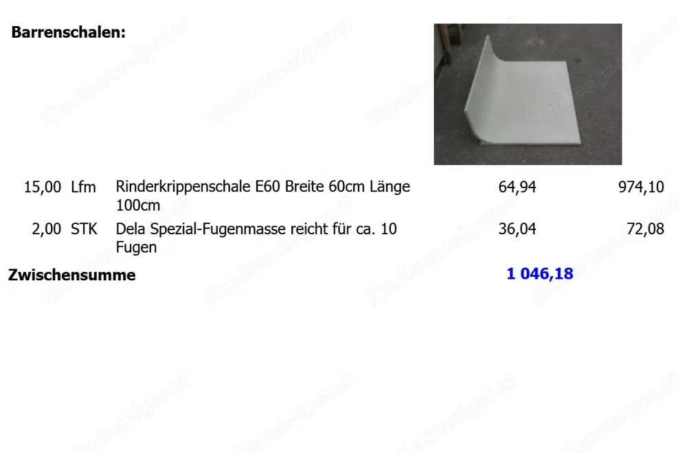 Futterschalen Barren Krippe