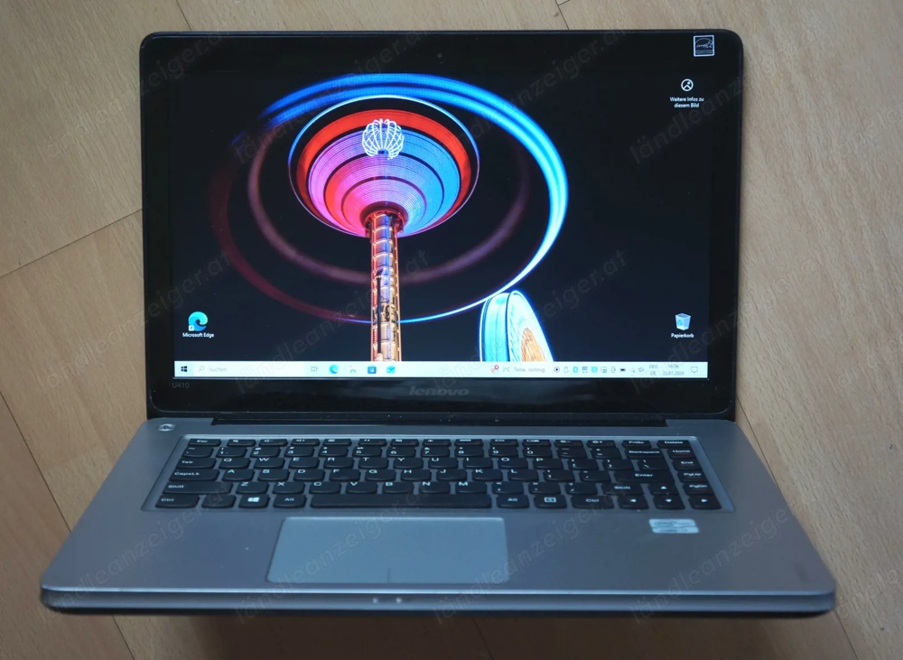 Lenovo IdeaPad U410 mit Alu-Gehäuse, i7 Prozessor und SSD Festplatten