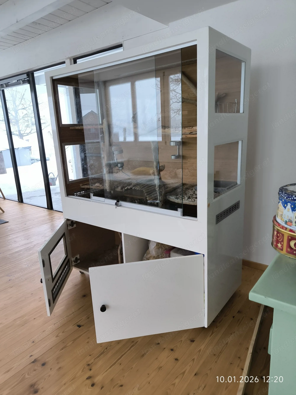 Nagerkäfig massiv mit Scheiben