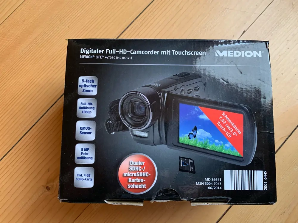 Digitaler Full-HD-Camcorder mit Touchscreen von Medion