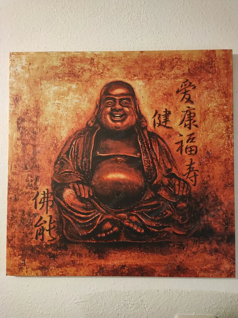 Buddha Bild 80 x 80 x 2 cm