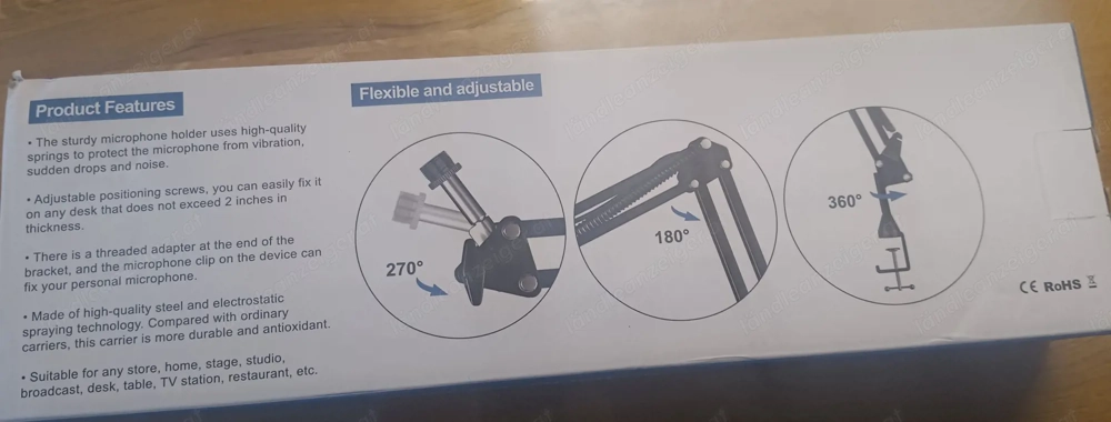 Mikrophone Halterung und Beleuchtung 