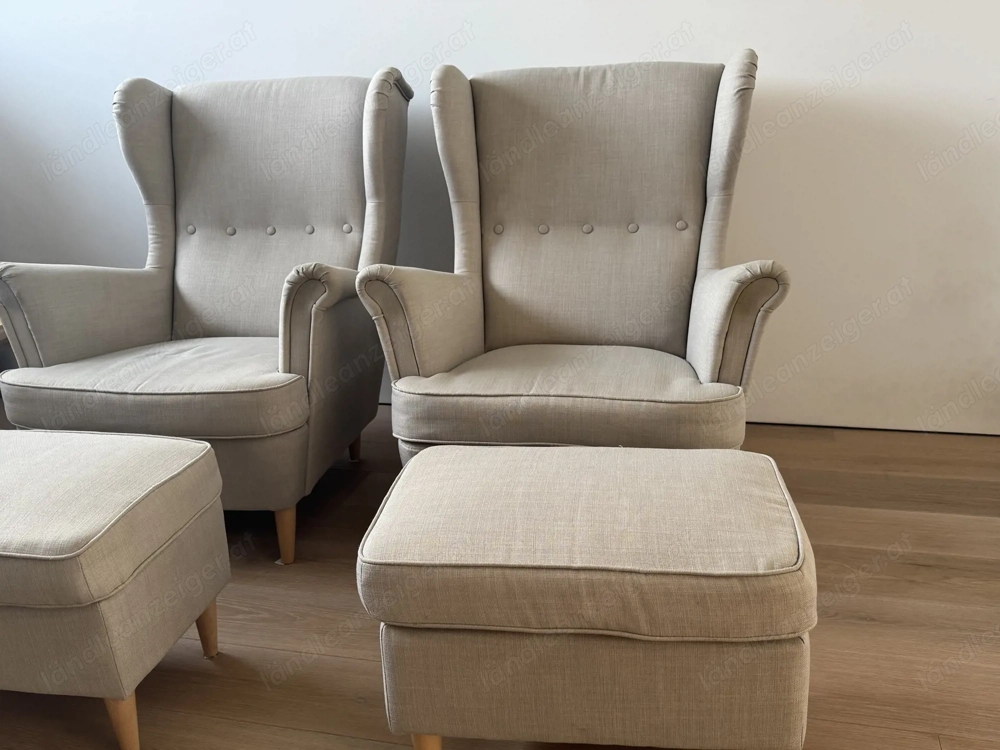 Polsterstuhl mit Sessel. IKEA Ohrensessel. 