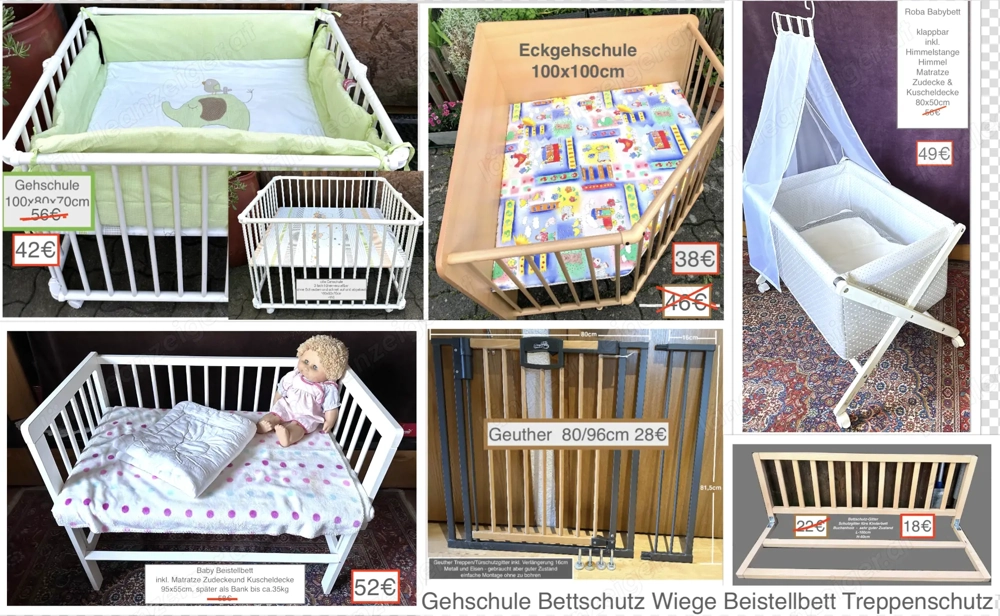 Baby Beistellbett Gehschule Treppenschutzgitter Bettschutz