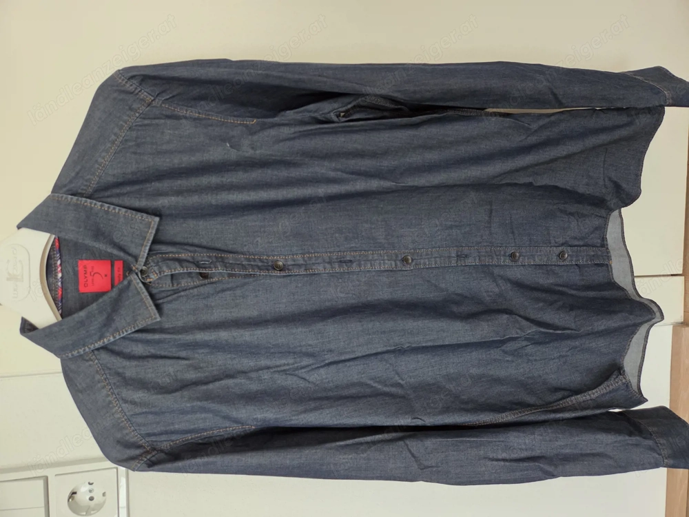 Jeanshemd Herren, OLYMP Level Five Body Fit Hemd, Größe M