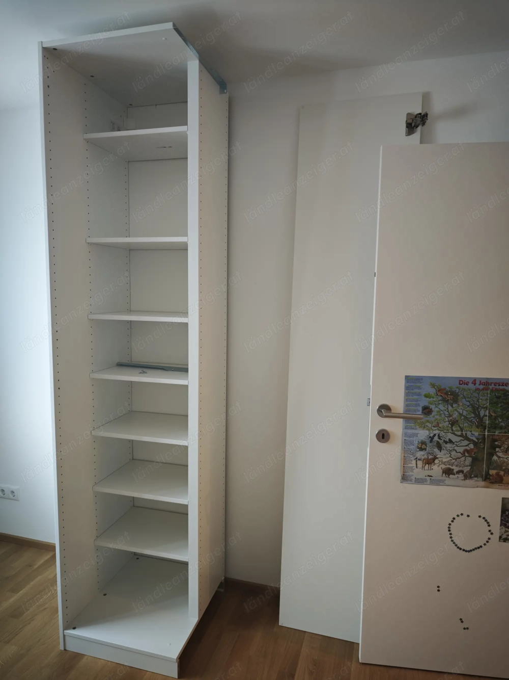 Pax Eckelemet, weiß, 53x58x236