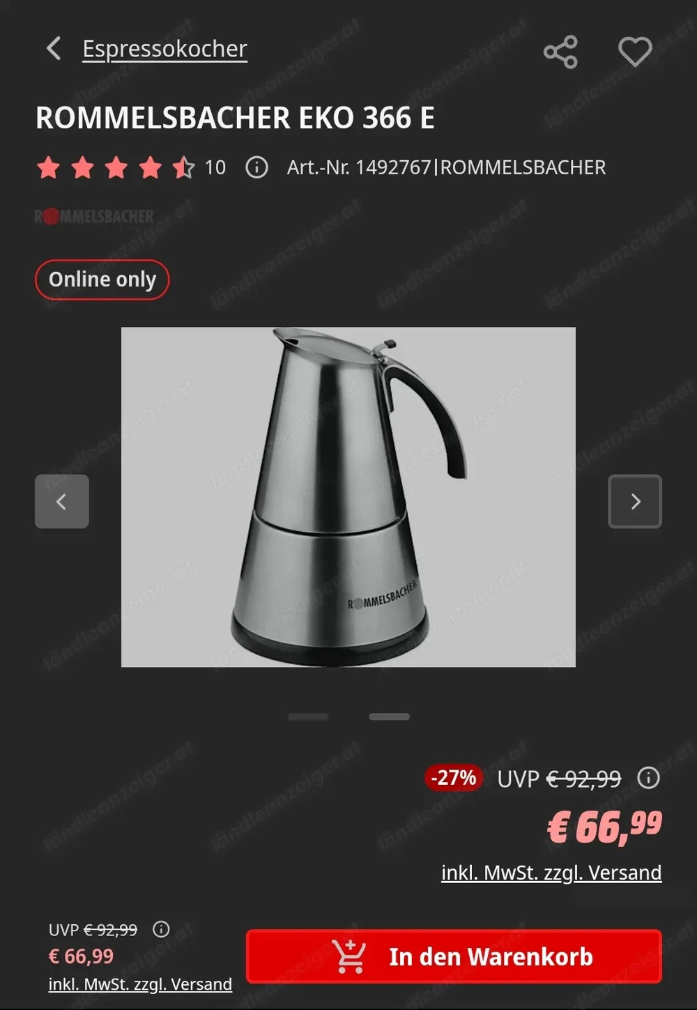 Espressokocher elektrisch