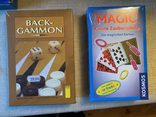 Zaubertricks und Backgammon Reiseformat neu