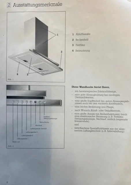 Ablufthaube Edelstahl 90cm