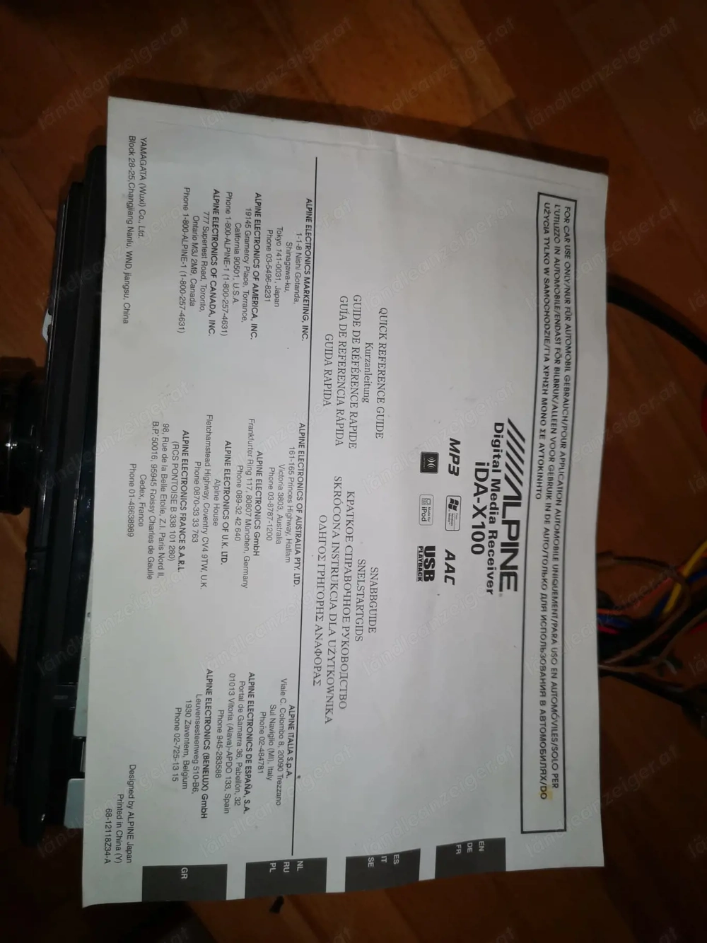 Autoradio Alpine iDa-X100