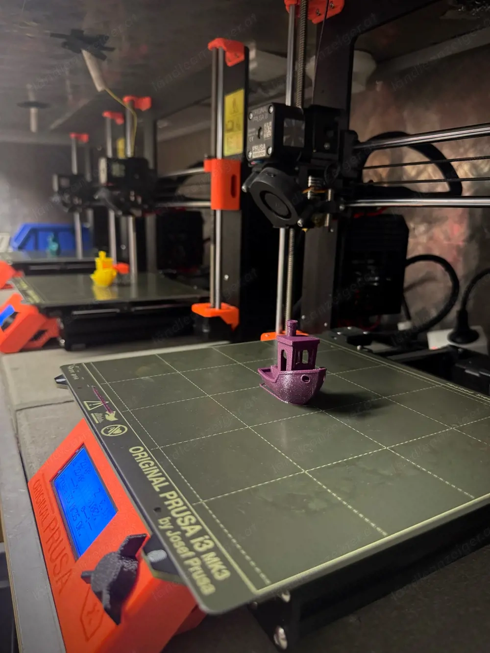 3  Original Prusa i3 MK3S+ - bewährte Arbeitstiere, komplette Druckfarm inkl. Zubehör