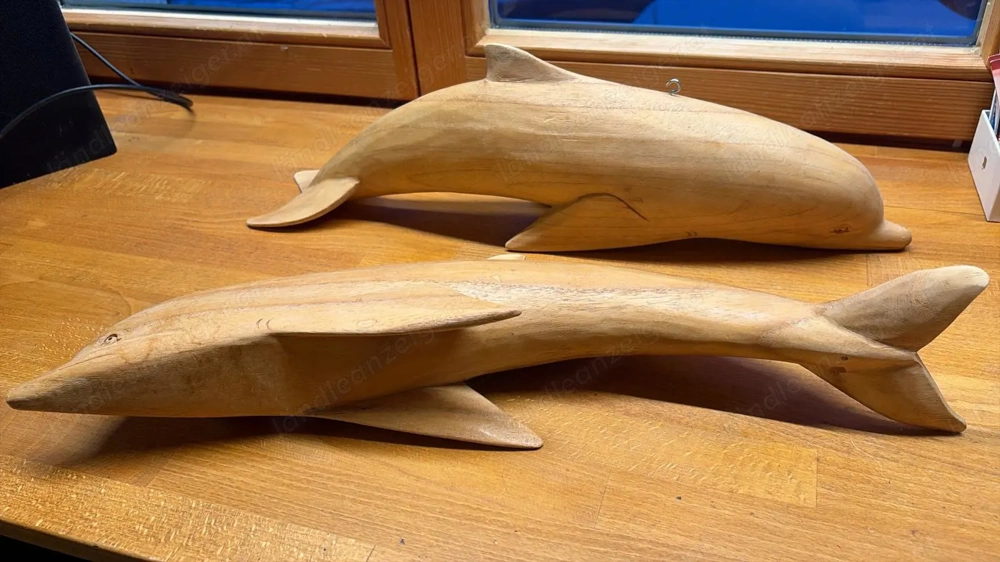 Dekoration Delfine + Ametyst-Druse