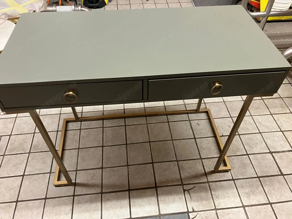 Schreibtisch   Schminktisch graphitfarben