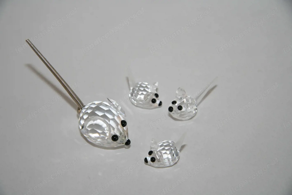 Swarovski Feldmäuse 3er + Maus mini im Set