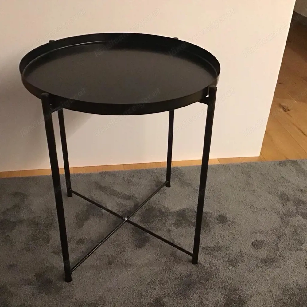 Metalltisch schwarz 52x45cm