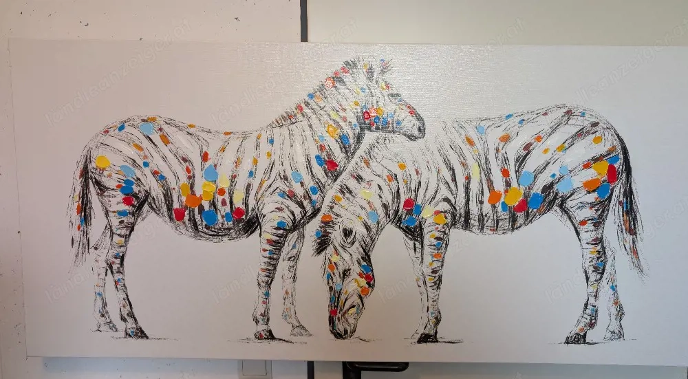 Leinwandbild Zebra Groß