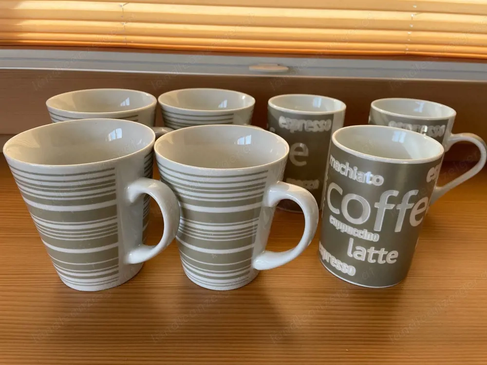 7 Tassen für Tee od Kaffee