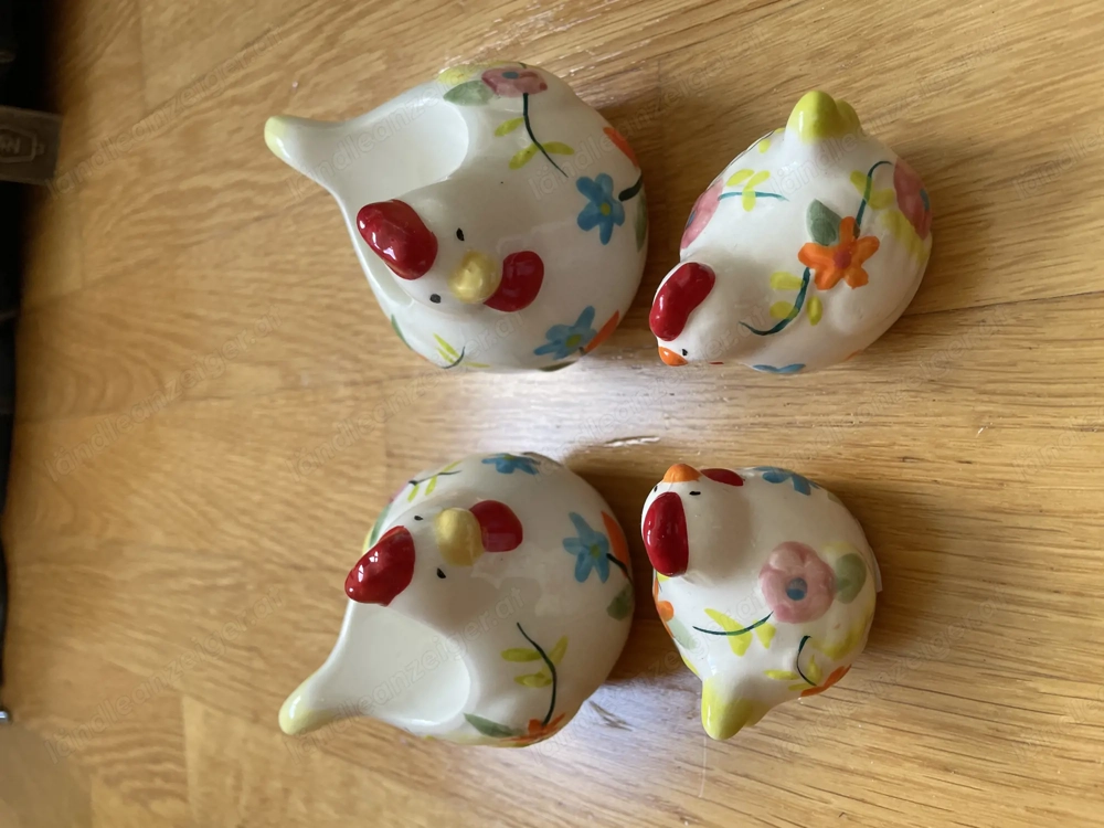 Set Eierbecher Salzstreuer Henne Ostern